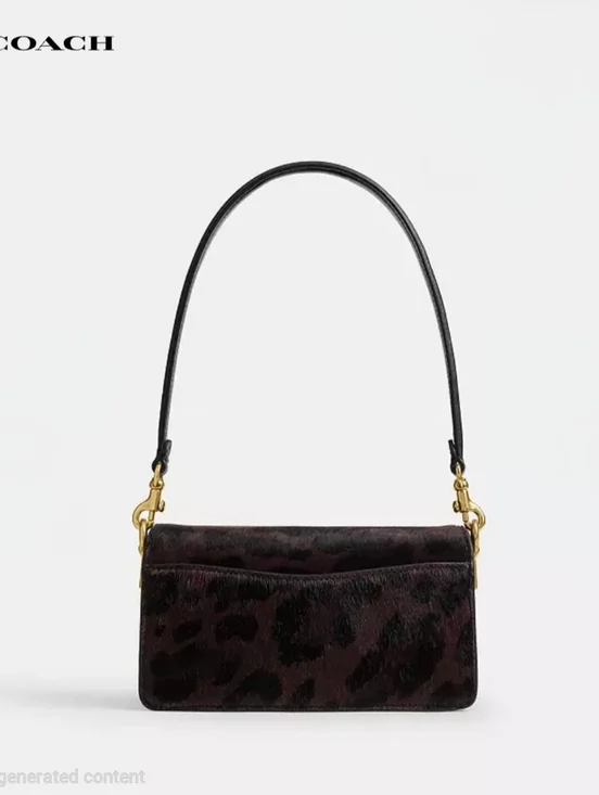 Coach Tabby Shoulder Bag 20 in Haircalf With Brown Leopard with Gold C Hardware - Picture 10 of 16